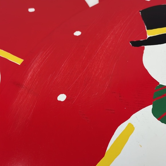 Vintage | Set of 4 Round Christmas Snowman Placemats - Picture 6 of 6